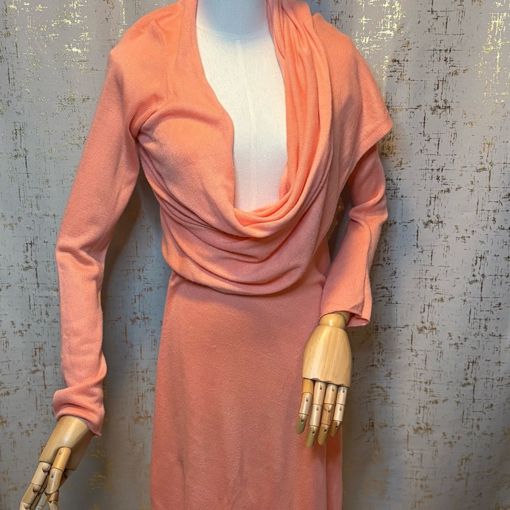 Elegant Peach Women's Versatile Sweater - Picture 4 of 5